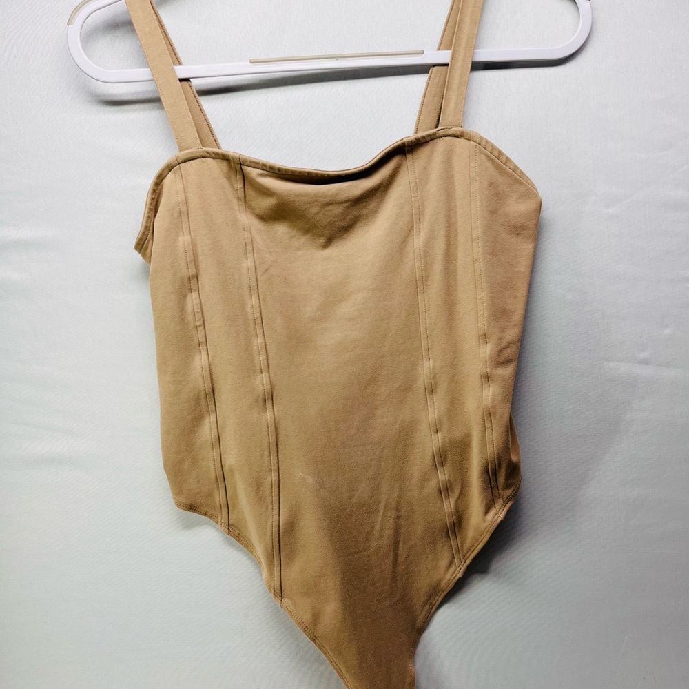 H&M Nude Tan‎ Seam-Detail Bodysuit
